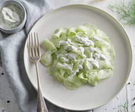 Cucumber Salad with Dill and Yoghurt Dressing