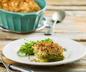 Bacalhau no forno com esparregado de brócolos