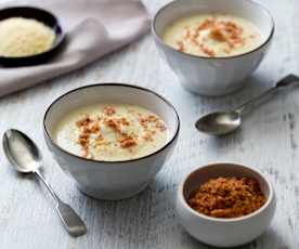 Cauliflower soup with bacon dust