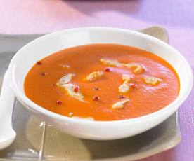 Tomatensuppe mit Geflügel