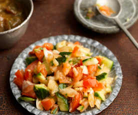 Kachumber (Onion, Tomato and Cucumber Salad)