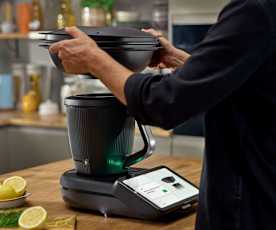 Arroz de frango e queques de maçã