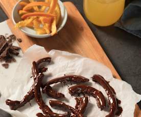 Kandovaná pomerančová kůra v čokoládě