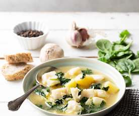 Supă de pește cu spanac