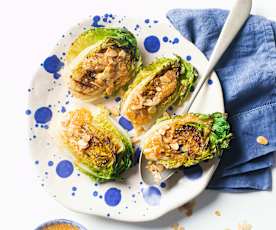 Cogollos a la parrilla con vinagreta