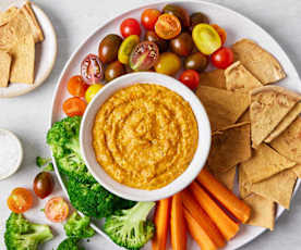 Roasted Red Pepper and Cashew Dip