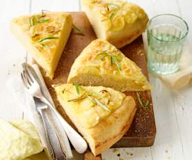 Focaccia mit Kartoffeln und Rosmarin