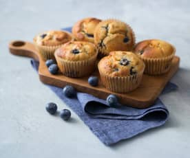 Almond and blueberry breakfast muffins