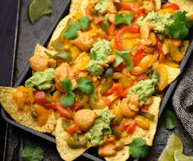 Sweet Pepper Nachos with Guacamole