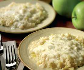 Risotto alle mele verdi e crema di pecorino