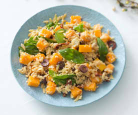 Pumpkin and antipasto risoni salad