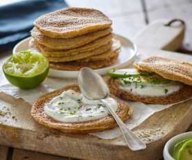 Tortitas o blinis de salvado de avena (sin lactosa)