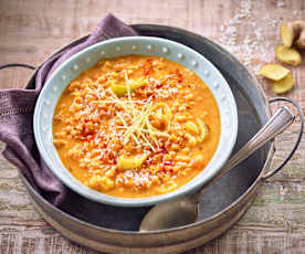 Ingwer-Linsensuppe mit Kokosmilch