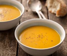 Kokos- og butternut squashsuppe