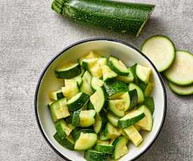 Calabacitas al vapor (600-800 g) en Varoma