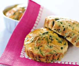 Muffins au comté et épinards