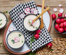 Crème de radis roses et mascarpone