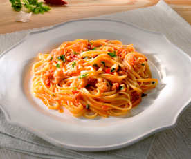 Linguine aux gambas