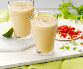 Smoothie papaya, menta e peperoncino