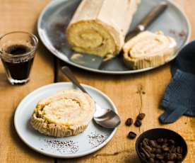 Bûche roulée au café