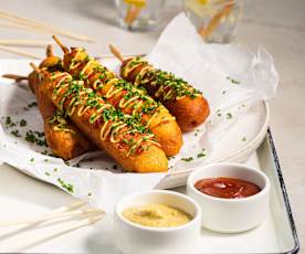 Parówki w cieście (Corn dogs)