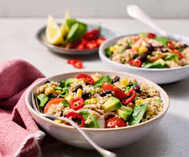 Tex-Mex-Hähnchen und Quinoa-Salat