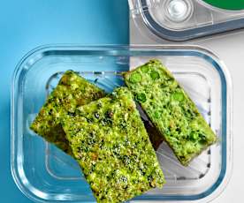 Zucchini cheddar slice