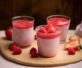 Raspberry and Strawberry Mousse