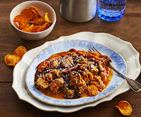 Spezzatino speziato con chips di patata americana a Cottura Lenta