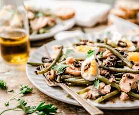 Salade niçoise au saumon