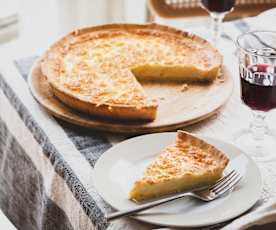 Quiche esponjosa de queso