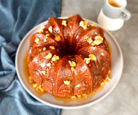 Caramel, date and walnut bundt