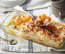Gratin d'abricots au pralin