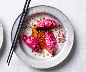 Gyozas con gambas