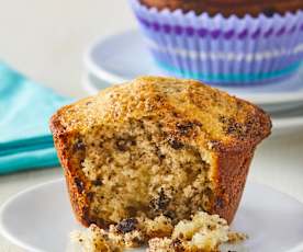 Muffins con chispas de chocolate