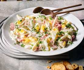 Spargel-Eier-Salat mit Kochschinken