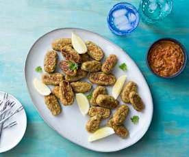 Cauliflower and fennel nuggets with ajvar