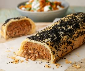 Lamb Roll with Freekeh Pilaf