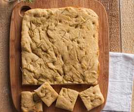 Focaccia al rosmarino con farina di quinoa