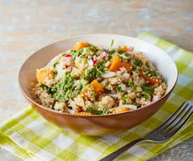 Quinoa Salad with Brazil Nut and Cilantro Pesto