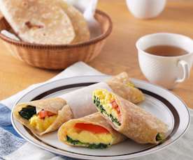 菠菜嫩蛋早餐捲