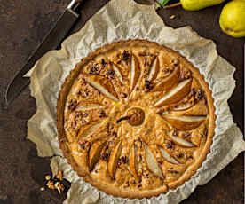 Crostata di pere senza glutine con gorgonzola e noci