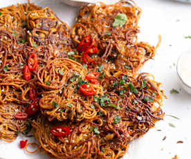 Spiralized Sweet Potato Latkes