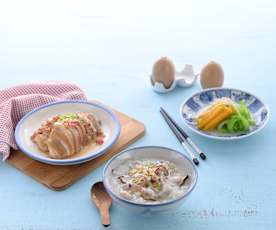 腐乳蒸雞&金針雙瓜、香菇肉粥