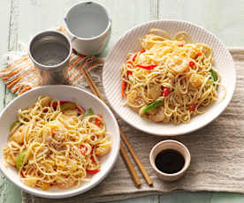 Crevettes yakisoba