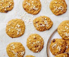 Cookies carotte, orange et flocons d'avoine