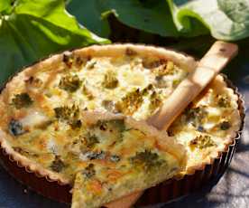 Tarte au chou romanesco et roquefort