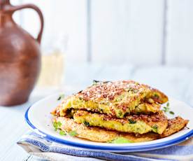 Zucchini-Halloumi-Omelette