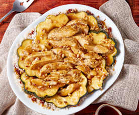 Maple Glazed Chicken with Acorn Squash and Rice