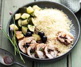 Cuisse de lapin farcie aux olives